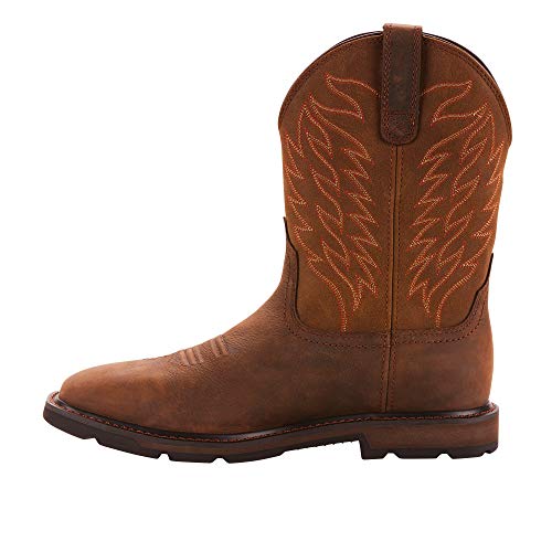 Image of Ariat Work Men's GROUNDBREAKER H2O Boot, dark brown /blue, 14 2E US