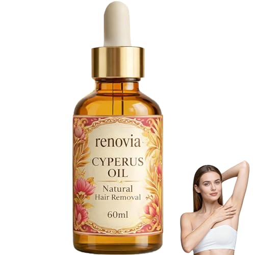 Renovia Cyperus Rotundus Oil Cyperus Rotundus Oil For Hair Removal Moisturizes and Soothes Smooths Skin Reduces Body Hair Growth Suitable for All Skin Types. (1PC)