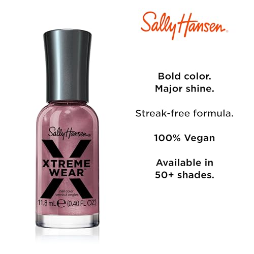 Sally Hansen Xtreme Wear Nail Polish | Streak-Free, Shiny Finish, Long-Lasting, Chip-Resistant, Semi-Opaque | Angel Energy | Pale Purple Nail Color