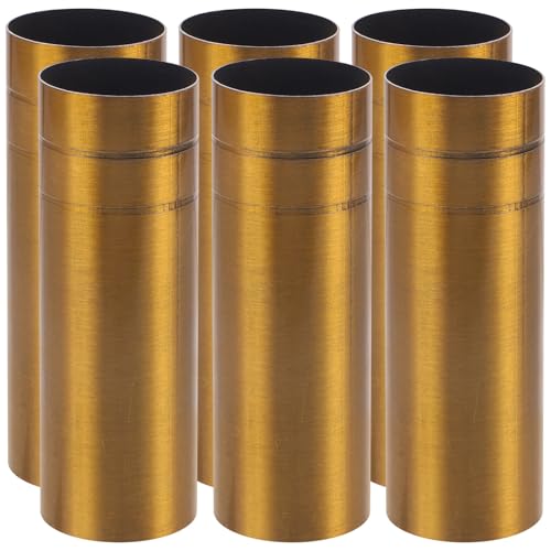 Yardenfun Fundas para Bases de Lámparas de Araña de Hierro 6 Piezas 25X80 MM Color Bronce Antiguo para Cubiertas de Casquillos de Velas Accesorios para Iluminación de Candelabros