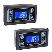 2pcs Signal Generator XY-PWM DC 3.3-30V Function Generator 5-30mA LCD Display Module PWM Pulse Frequency Generator Duty Cycle Rectangular Wave Square Wave Signal Generator