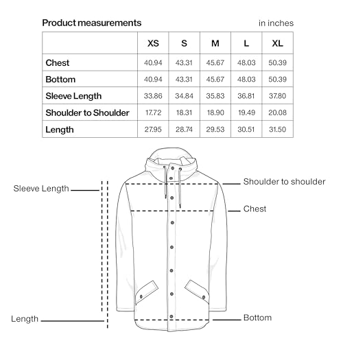 Rains Unisex. 18370 Casaco Storm Breaker Azul-Marinho (S), Casual, PoliéSter - 6