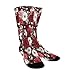 susiyo Whimsical Soft Rose Daisy Print Hiking Socks Boy Girls - Cushioned Crew Socks for Kids Soft, Breathable & Seamless Toe for All-Day Comfort