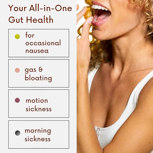 Image of Tummy Tame Drops - 3X Better Absorption | Herbal Relief for Occasional Indigestion, Bloating, Gas, Nausea, Upset Stomach | Ginger, Lemon, Spearmint & B6. Individual Drops, (Pack of 2)