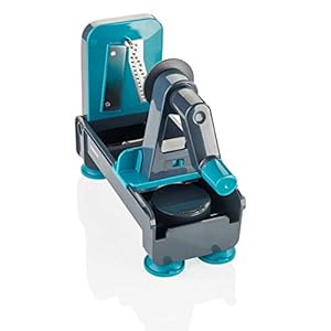 Leifheit Tafel-spiraalsnijder, courgette noedelsnijder met 3 messen voor verschillende groentepasta, ruimtebesparend inklapbaar, stabiele juliennesnijder, Zoodlemaker vaatwasmachinebestendig