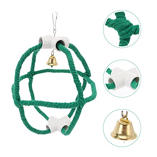 iplusmile Vogel accessoire huisdier vogel swing opknoping kauwen speelgoed papegaai stand katoenen touw opknoping mand - Afbeelding 8