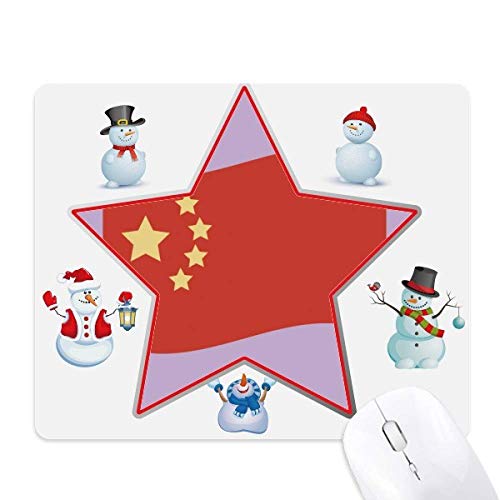 Tapis de souris Chine Noël Bonhomme de neige pour décorer votre bureau de télétravail en hiver