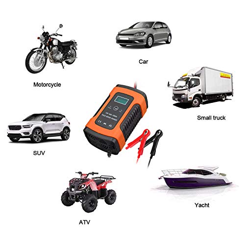 mewmewcat Carregador de bateria de carro 12V 5A totalmente automático Carregador inteligente de carg