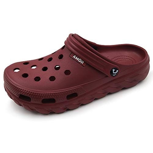 Amoji Garden Clog — Wine Red