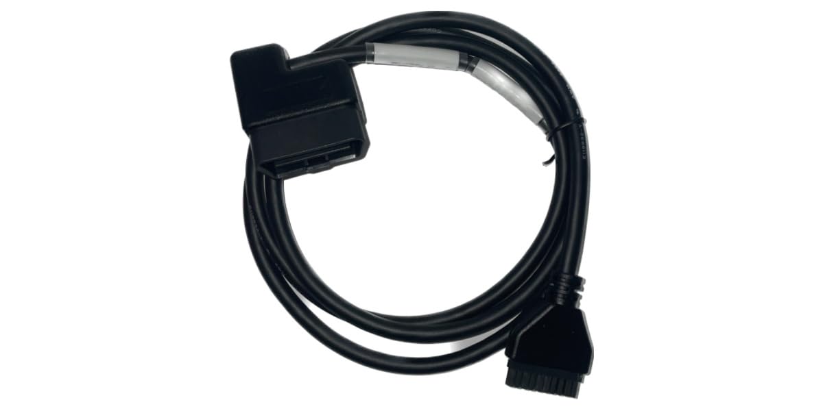 Cable for PT30 HOS ELD Logbook, Compliant ECM w/DOT-Electronic Logging Device, SQUARE Black Light Duty OBDII Cable, Part # PTSSOL15