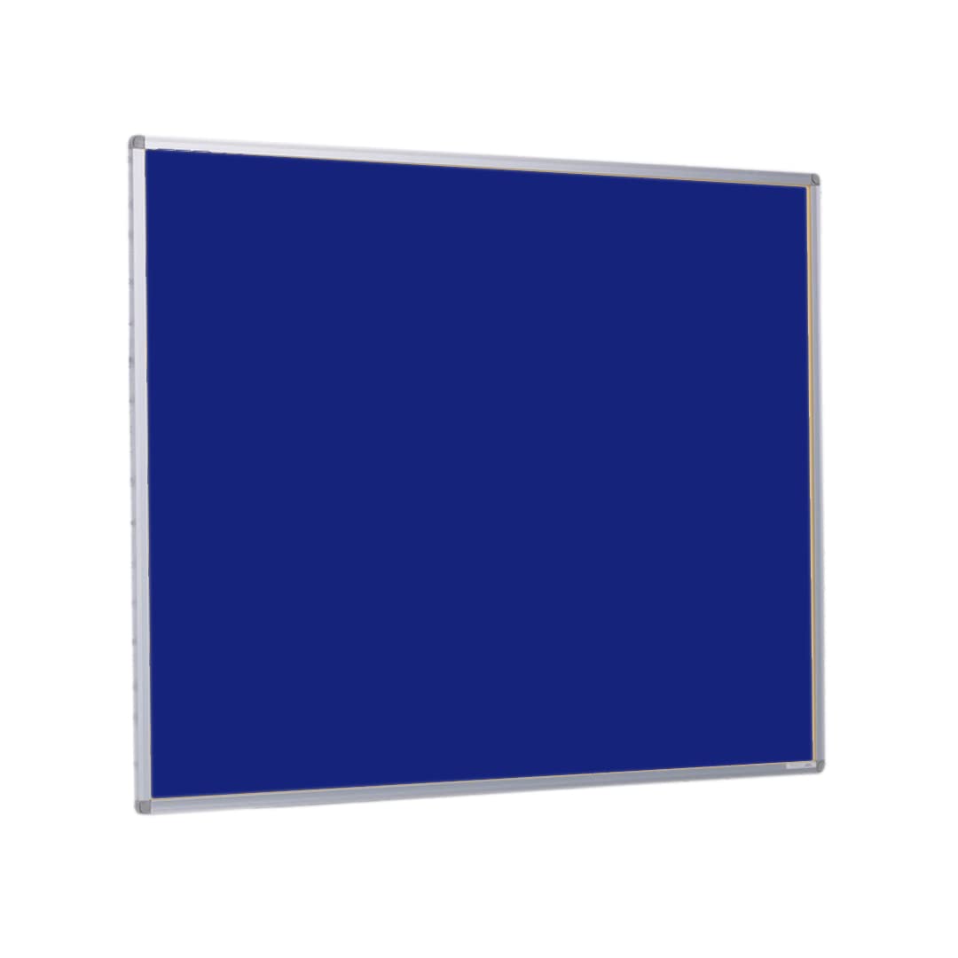 PolyColour Class B Fire Rated Aluminium Framed Recycled Noticeboard Blue 1500mm x 800mm(W&H)