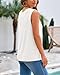 BTFBM Women's Sleeveless Sweater Vest 2026 Summer Crew Neck Ribbed Knit Lightweight Pullover Casual Loose Fit Tank Tops(White, X-Small)
