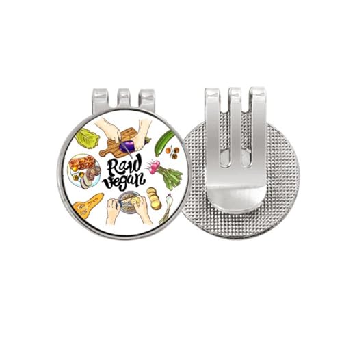 Marqueur de balle de golf légume pince chapeau aimantée