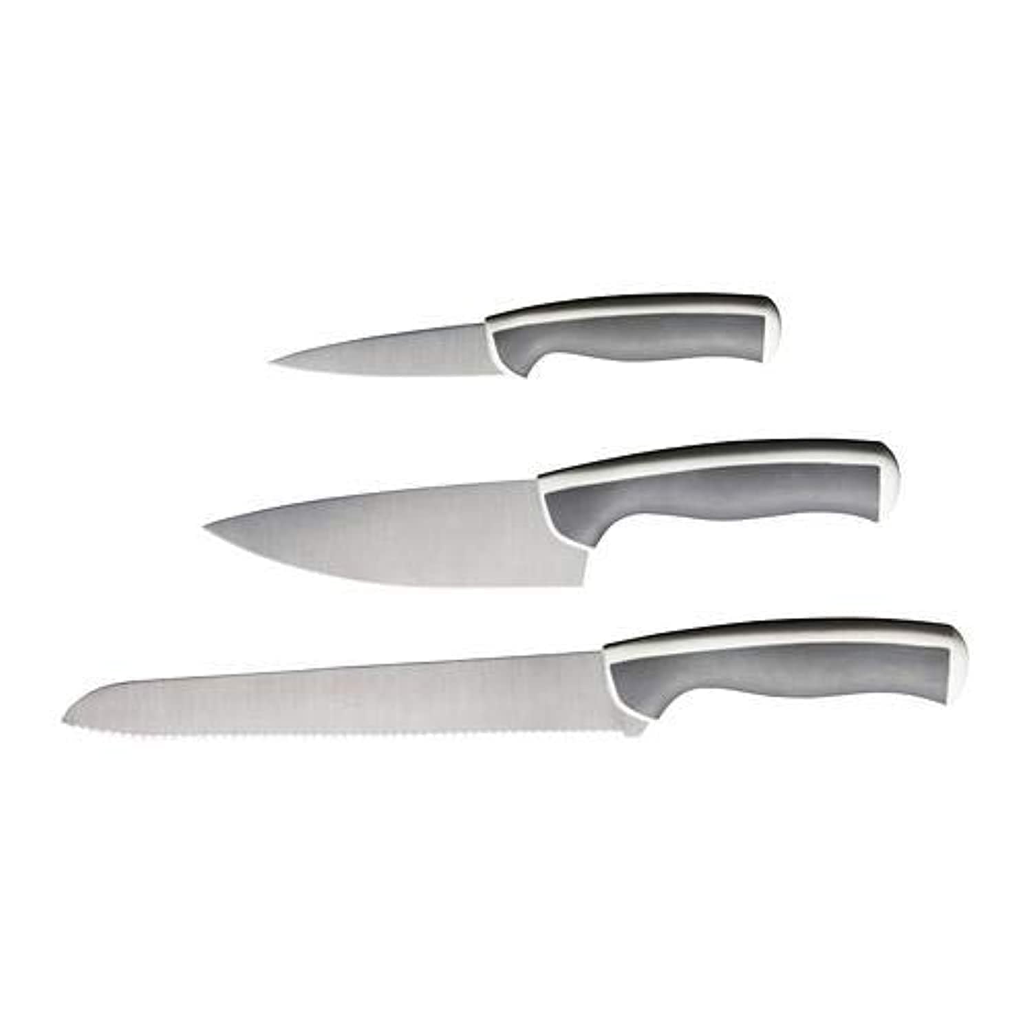 Ikea Knife Set, Light Grey, White,3 Piece