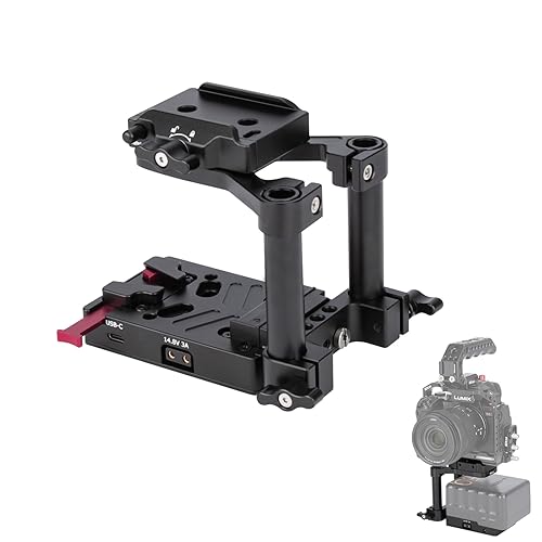 Placa de Batería V Mount Nitze con Abrazadera de Varilla de 15mm y Base Arca Swiss N21-D7C