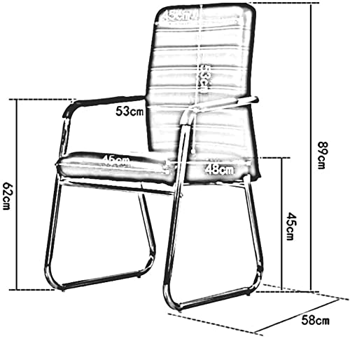 Chaise de bureau ergonomique noire en cuir PU LiChA pour ordinateur et conférence
