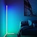 Produktbild QJUZO RGB Stehlampe Dimmbar Mit Fernbedienung, Weiß LED Ecke Stehleuchte Für Wohnzimmer Schlafzimmer Kinderzimmer, RGB-Farbwechsel Dimmbar Standleuchte, Bunt Atmosphäre Licht,140CM