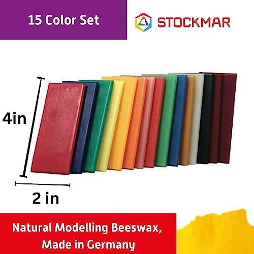Stockmar Natural Modeling Beeswax - Set Of 15 Colors In Box #TOP4