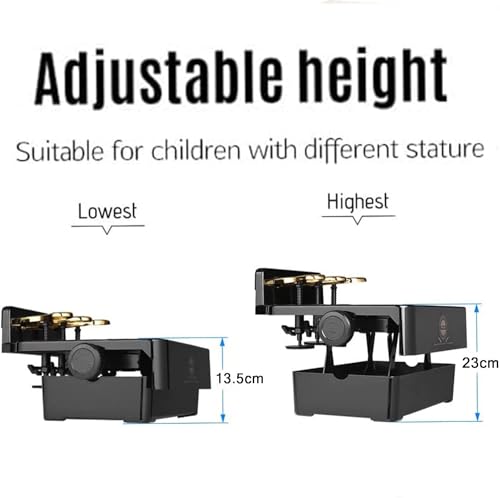 Piano Pedal Extender, Auxiliary Piano Pedal Extension Stool, Height Adjustable, Suitable for Upright Pianos and Digital Pianos (Brown)