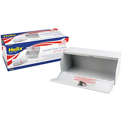 Helix Locking Prescription Drug Cabinet, Heavy-Duty Steel Construction, White (27050) #TOP1