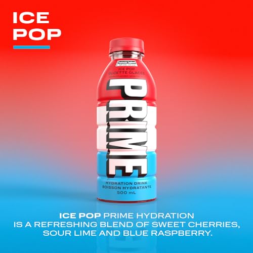 Image of Prime Ice Pop Hydration Drink, 16.9 fl oz ℮ 500 ml, 24 Pack