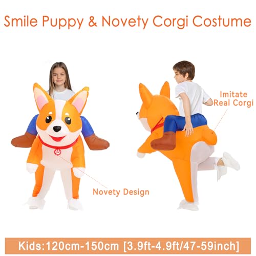 Disfraz inflable de niño perro Corgi para Halloween miniatura 2