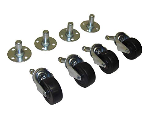 Reliable Hardware Company RH-9006-SET-A Plug Caster Set, Black & Silver 2 Inches thumb #3