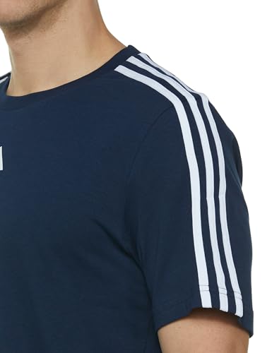 Image of adidas Men Cotton Striped Regular Fit T-Shirt