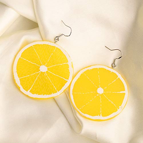 Seiraa Lemon Drop Earrings Fruit Lover Gift Acrylic Earrings Summer Gift Lemon Jewelry Fashion Jewelry For Women Girls (Lemon Earrings) #TOP2