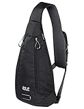 über beide Schultern tragbar Jack Wolfskin Unisex – Erwachsene Delta Freizeittasche, Black, One Size
