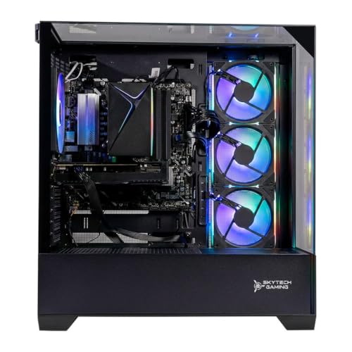 Image of Skytech Gaming Shadow 5 Gaming PC, Intel i5 14400F 2.5GHz, NVIDIA RTX 5060 Ti 8GB VRAM, 1TB NVMe SSD, 16GB DDR4 RAM 3200, 750W Gold PSU, Wi-Fi 5, Windows 11, Desktop