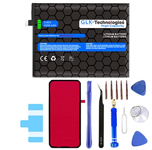 Batería de repuesto de alta potencia compatible con Huawei Mate 10 PRO Mate 10 P20 PRO HB436486ECW | Original GLK-Technologies Battery | batería de 4200 mAh | Incluye kit de herramientas