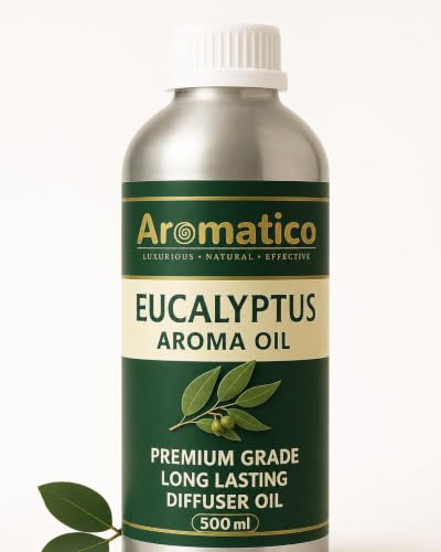 Image of AROMATICO Eucalyptus Diffuser Oil with Strong, Long-Lasting Aroma for Homes, Offices & Showrooms. Aromatherapy, Diffusers, Air Purifiers, Vaporizers - 500ML