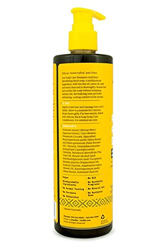 Alaffia Authentic African Black Soap Scalp Care Shampoo And Conditioner - For All Hair Types Normal To Dry Scalp, Nourishes & Soothes The Scalp With Shea Butter & Neem Oil, Tea Tree & Mint, 12 Fl Oz Each #TOP2