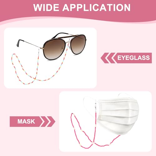 Image of uxcell Eyeglass Chains for Women, Eyeglass Holder Bead Chains Adjustable Sunglasses Lanyards Holder Chains for Glass