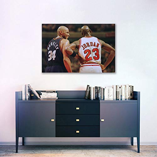 Peinture sur toile Michael Jordan pour salon et décoration murale moderne