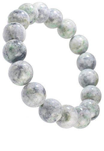 新宿銀の蔵 12mm玉 産地証明書付き 3A級 糸魚川翡翠 ブレスレット 長さ約18.5cm (メンズL レディースLL) パワーストーン 天然石 誕生石