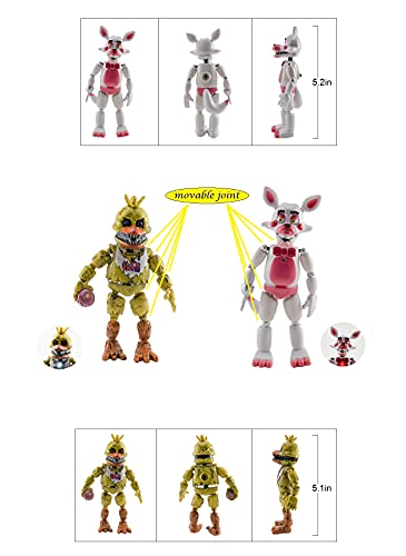 Toysvill Fnaf Action Figures (Set Of 11Pcs) Inspired By Five Nights At Freddy's Toys, Jointed Dolls Perfect Collection And Gift #TOP3