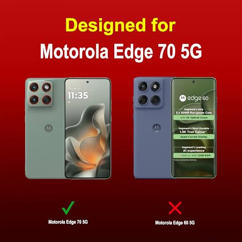Image of Zapcase Back Case Cover for Motorola Edge 70 5G | Compatible for Motorola Edge 70 5G Back Cover | Liquid Silicon Magic Case with Camera Protection | Red