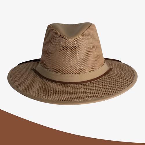 Image of Henschel Hats Original Aussie Breezer - Wide-Brim Sun Hat for Men with Adjustable Chin Cord | Perfect Men's Summer Hat