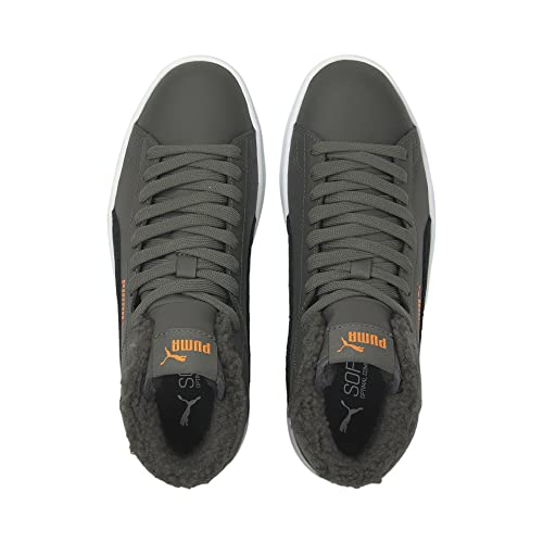 Image of Puma Unisex Kinder Smash V2 Mid L Fur Jr Sneaker, Black, 7 US