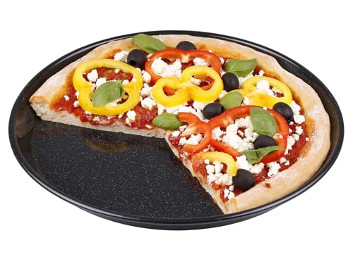 CHG 3461-66 Pizzablech amerikanisch, rund Emaille, Maße Circa 32 x 3 cm