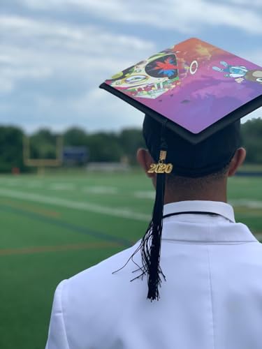 Image of Tassel Toppers Graduation Cap Topper - Album Cover-Inspired Design Hat Accessory, Waterproof & Lightweight, Patented Unique Design, Made in USA, Adhesive Included