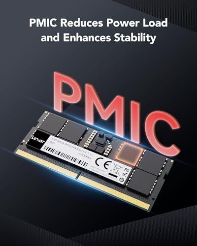Image of Lexar SODIMM 32GB DDR5 RAM 5600 MHz, 262-Pin DDR5 SODIMM Laptop RAM, High-Performance Gaming DRAM SO-DIMM for Laptop Memory /All-in-one Intel NUC mini-PC, 1.1V, CL46-45-45-90(LD5S32G56C46ST-BGS)