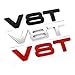 WWFAN Autocollant de Voiture V6t v8t 3D Logo Metal Emblem Badge Stickers Stickers for Audi RS S Ligne S3 S4 S5 S6 S7 S8 A4L A5 A6 A3 A4 A7 Q3 Q5 Q7 Q7 (Color Name : V8 Silver)