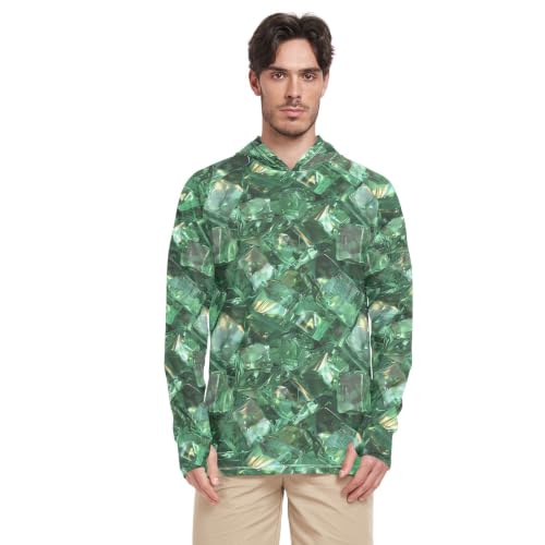 Sweat à capuche de protection solaire anti-UV UPF 50+ homme rashguard vert
