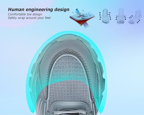 Image of Men's Road-Running-Shoes Walking Shoes Fashion Athletic Sneakers Working Gym Comfort Lightweight Mesh Shoes.