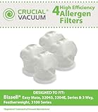 4 Replacements for Bissell Filters Fit Featherweight Vacuums, Compatible With Part # 32045, 3204E & 32019, By Think Crucial