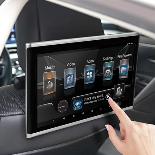 Genérico 10.1'' Monitor Portátil para Reposacabezas Coche, Reproductor Vídeo 4K para El Asiento Trasero, Sis-te-ma De Entretenimiento para Asientos Traseros 2+32GB, Compatible con Varios Idiomas