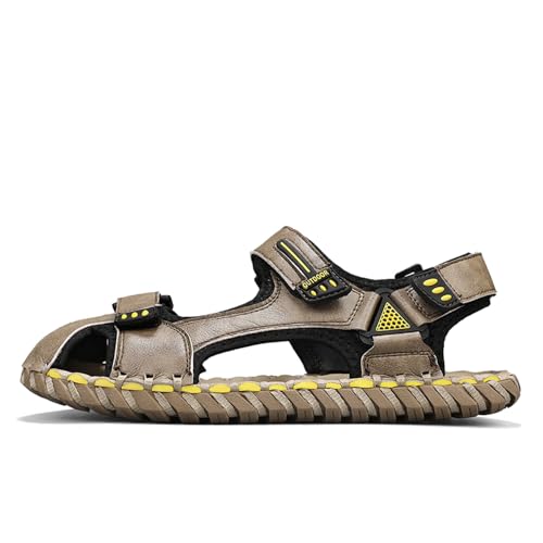 Mens Hiking Sandals Closed Toe Handmade Athletic Sport Sandals Leather Athletic Lightweight Trail Walking Fashion Water Shoes2